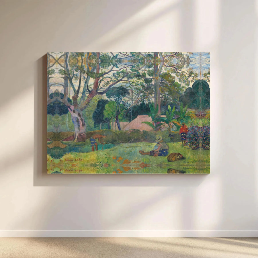 Gauguin Landscape Horizontal Canvas | Te Raau Rahi Fine Art Print | Premium 1.25" Gallery Wrap | Vintage Home Wall Decor & Art Collector Gift