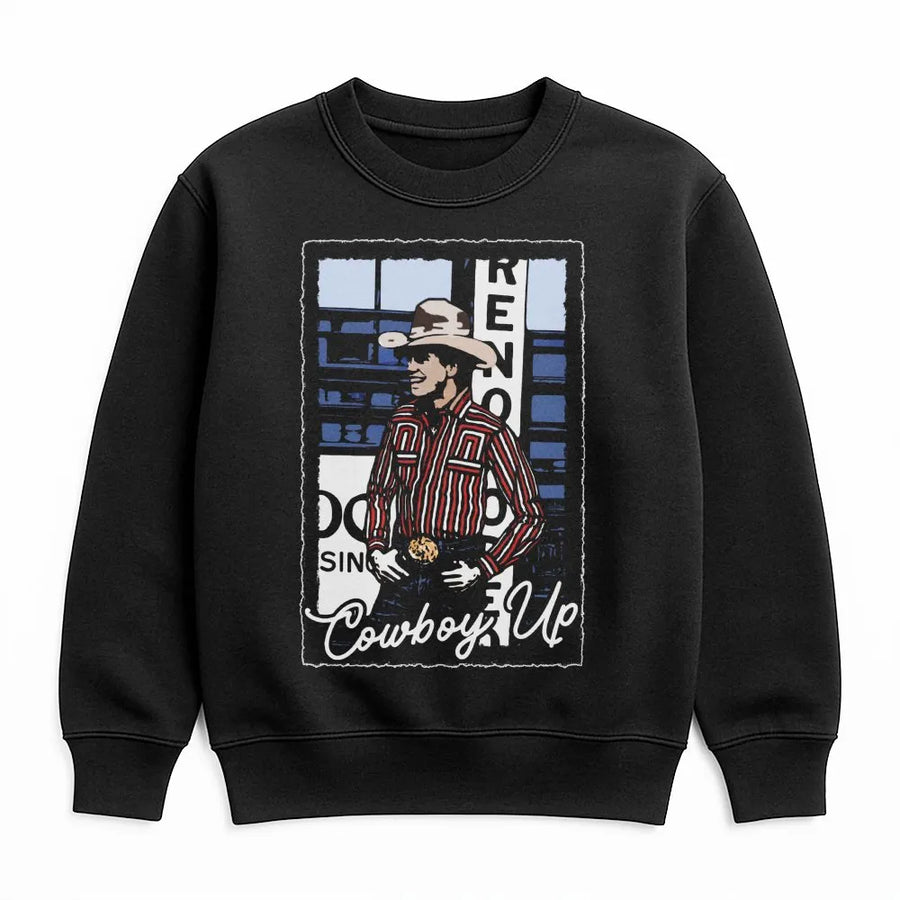 Cowboy Up Sweatshirt | Vintage Rodeo Graphic Print | Premium Cotton Blend | Country Western Style Gift for Men and Women