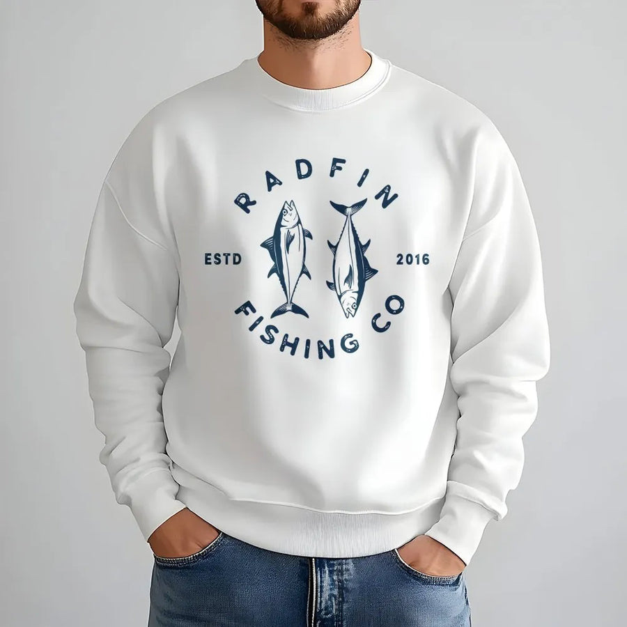 Fishing Sweatshirt | Tuna Offshore Graphic Print | Premium Cotton Blend Crewneck | Outdoor Gift For Anglers And Fishermen