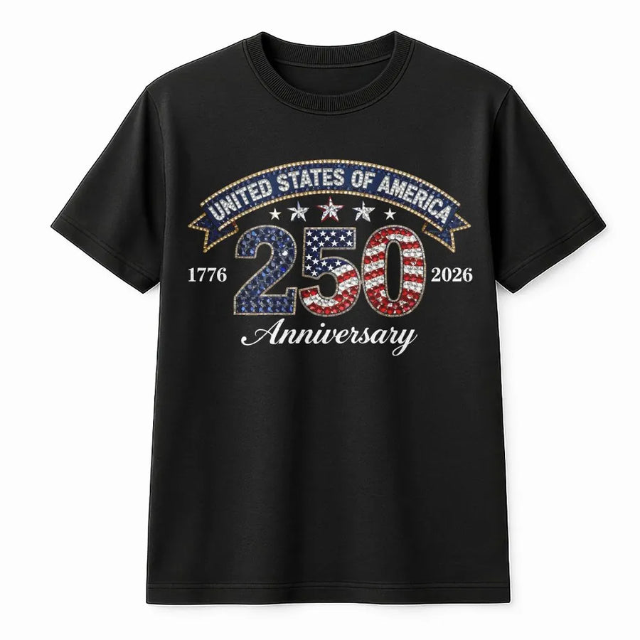 USA 250th Anniversary T-Shirt | 1776-2026 Patriotic Flag Graphic | Premium Cotton Unisex Tee | Commemorative Semiquincentennial Gift