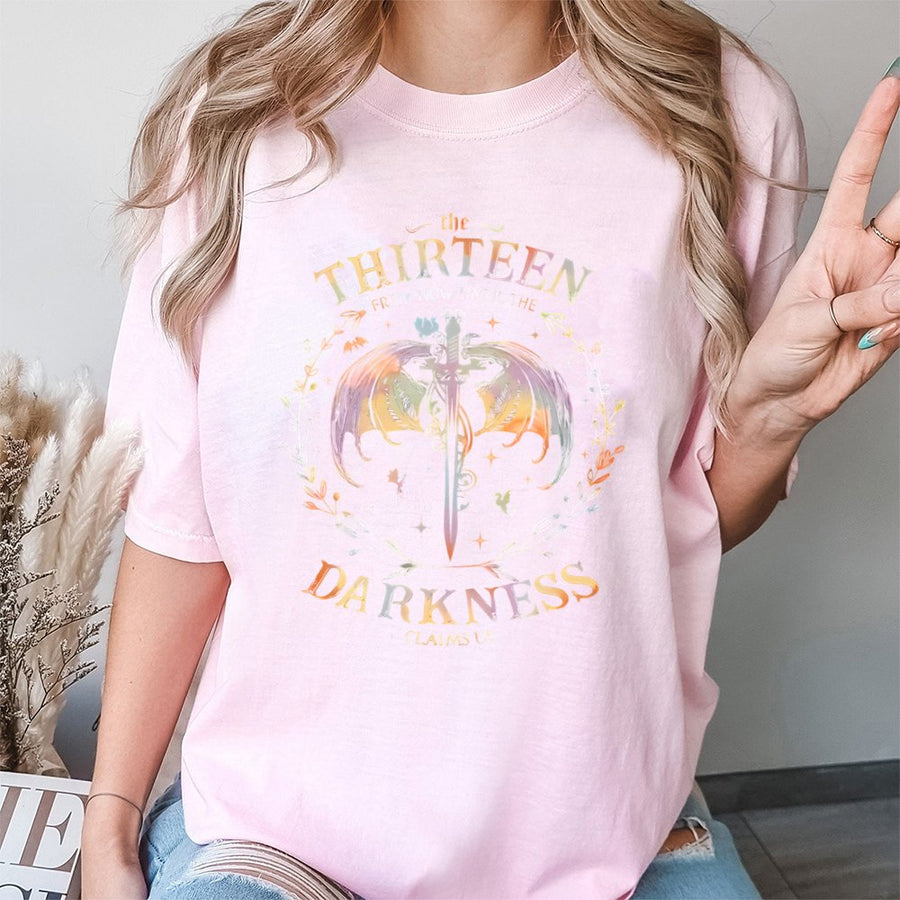 Fantasy Book Reader T-Shirt | From Now Until The Darkness Claims Us Sword Design | 100% Cotton Premium Tee | Bookish Gift For Fantasy Novel Lovers