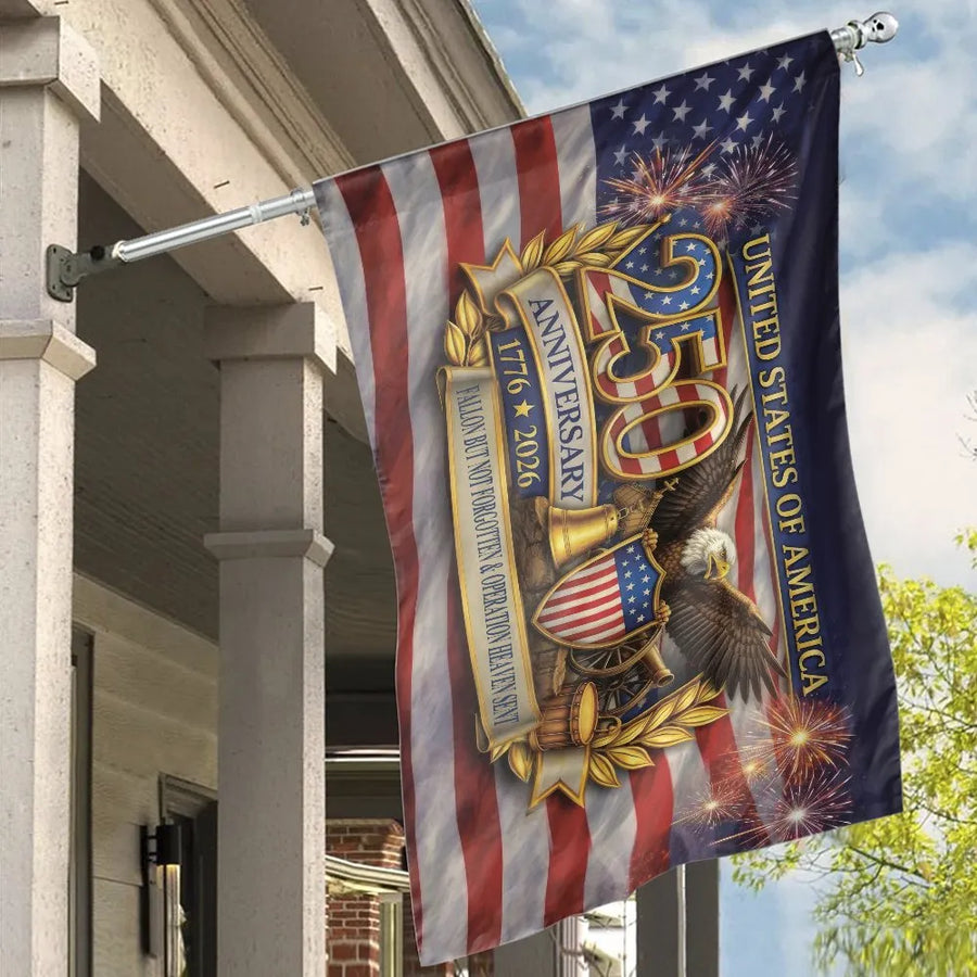 Patriotic USA 250th Anniversary Flag | 1776-2026 Eagle Memorial Design | Weather-Resistant Double Sided Print | Commemorative Gift for Veterans & Patriots