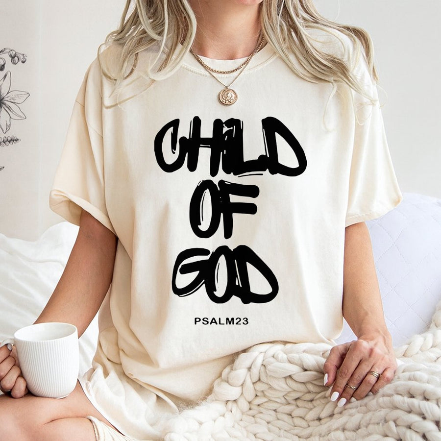 Child Of God T-Shirt | Christian Faith Graphic Tee | 100% Cotton Premium Quality | Religious Inspirational Gift For Believers