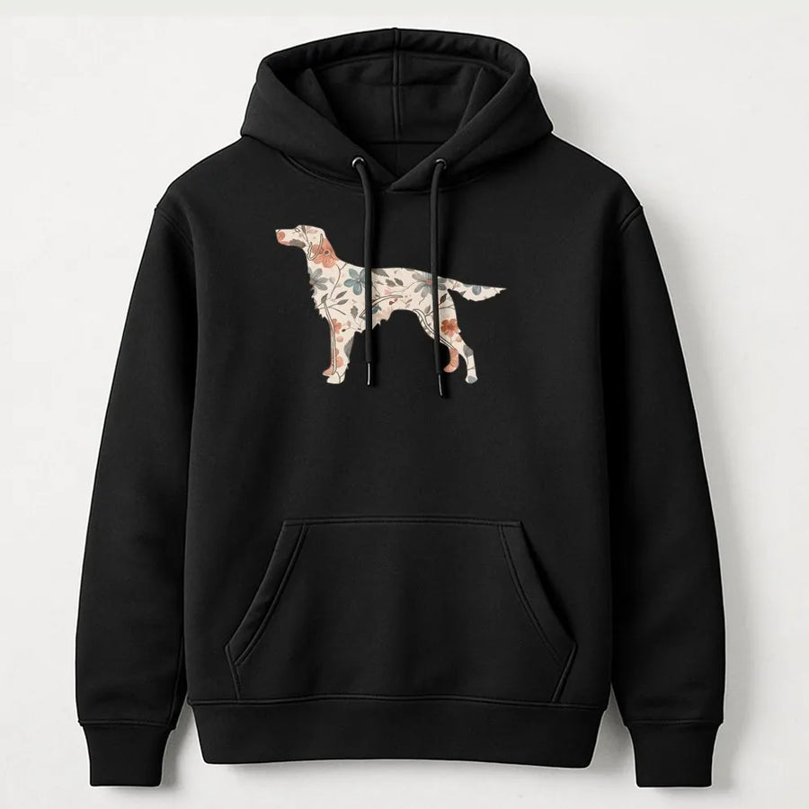 Irish Setter Dog Mom Hoodie | Floral Botanical Art Graphic | Premium Cotton Blend | Cozy Gift for Dog Lovers