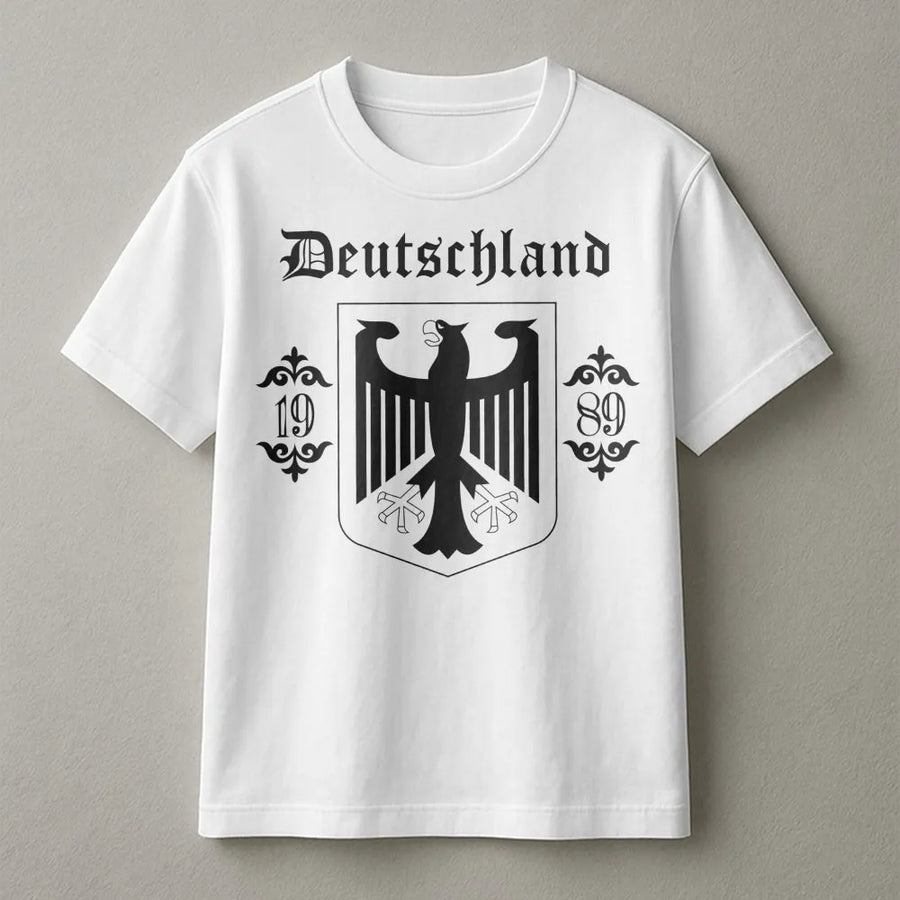 Germany Eagle T-Shirt | Deutschland 1989 Historical Emblem | Premium Cotton Graphic Tee | Gift for German History Lovers & Heritage