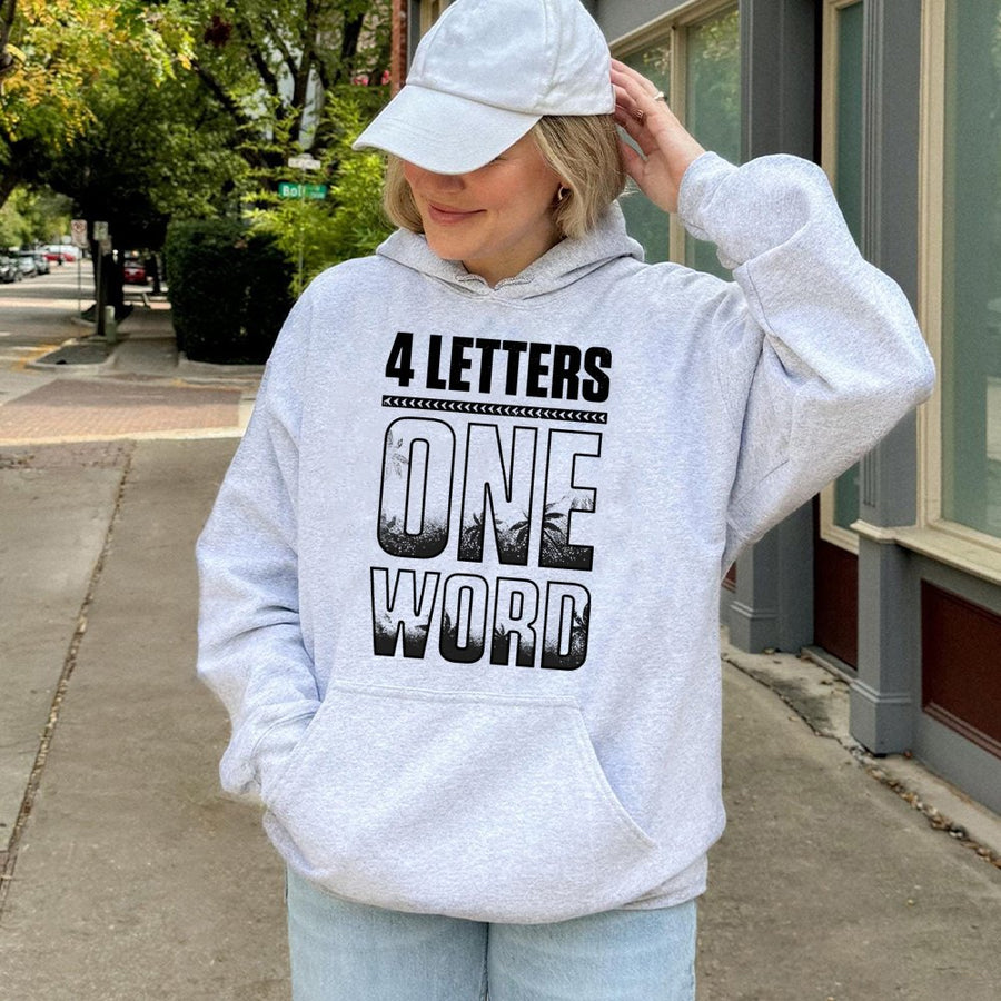 Yeet Hoodie | 4 Letters One Word Graphic Sweatshirt | Cotton-Polyester Blend | Wrestling Fan Gift for Men and Women