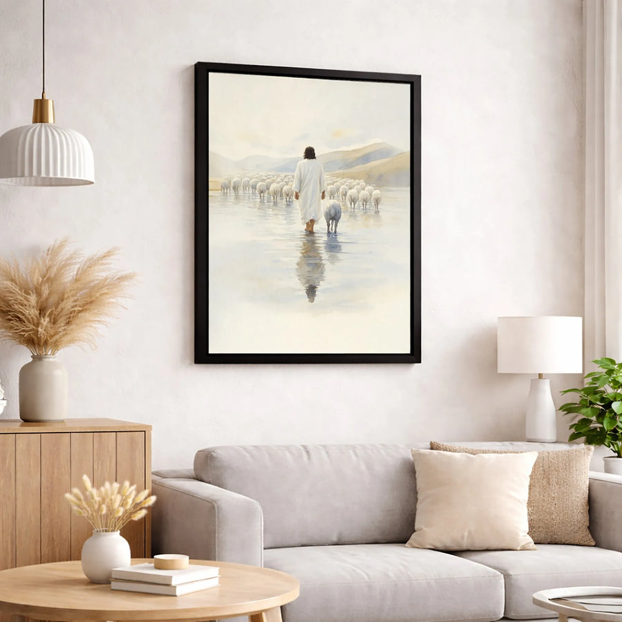 Jesus The Good Shepherd Canvas | Faith-Inspired Wall Art | Premium Fade-Resistant Print | Religious Home Decor & Spiritual Gift