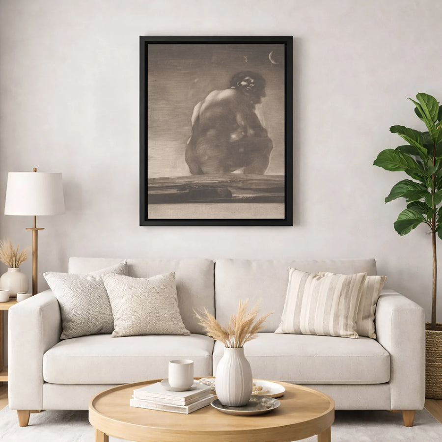 The Colossus by Francisco Goya Canvas Print | Famous Fine Art Wall Decor | Premium 1.25" Thick Gallery Wrap | Classic Masterpiece Home Gift