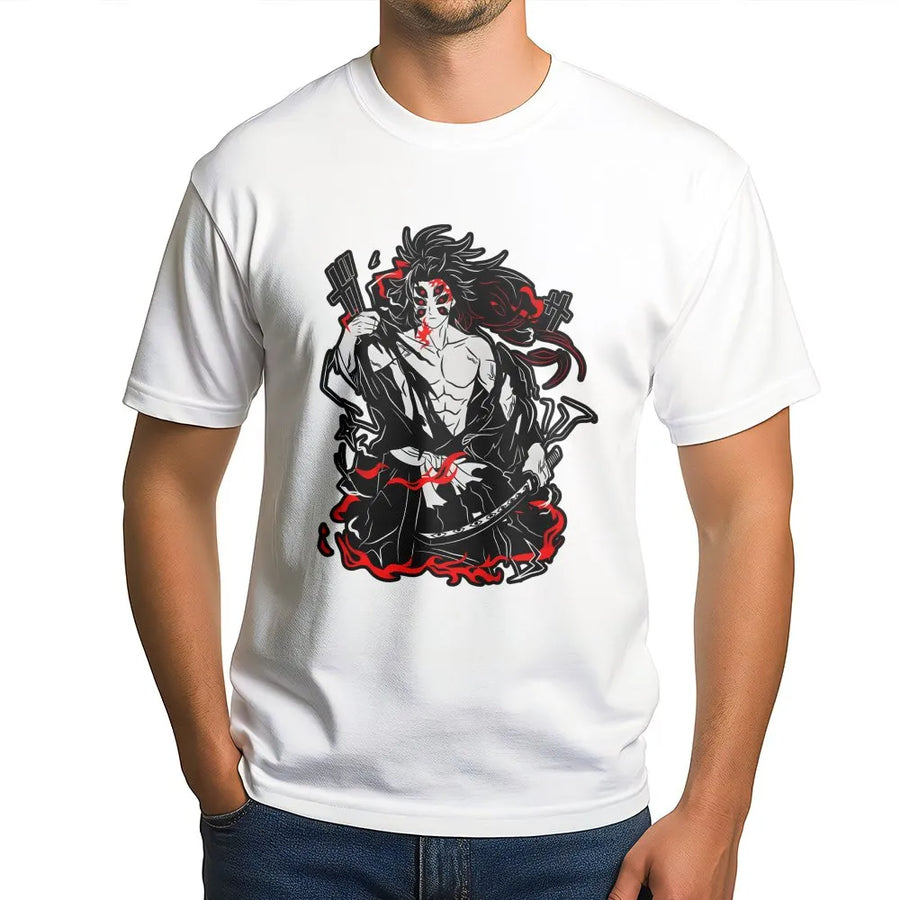 Six-Eyed Samurai Anime T-Shirt | Dark Fantasy Ronin Graphic Tee | 100% Cotton Premium Quality | Unique Gift for Manga Fans