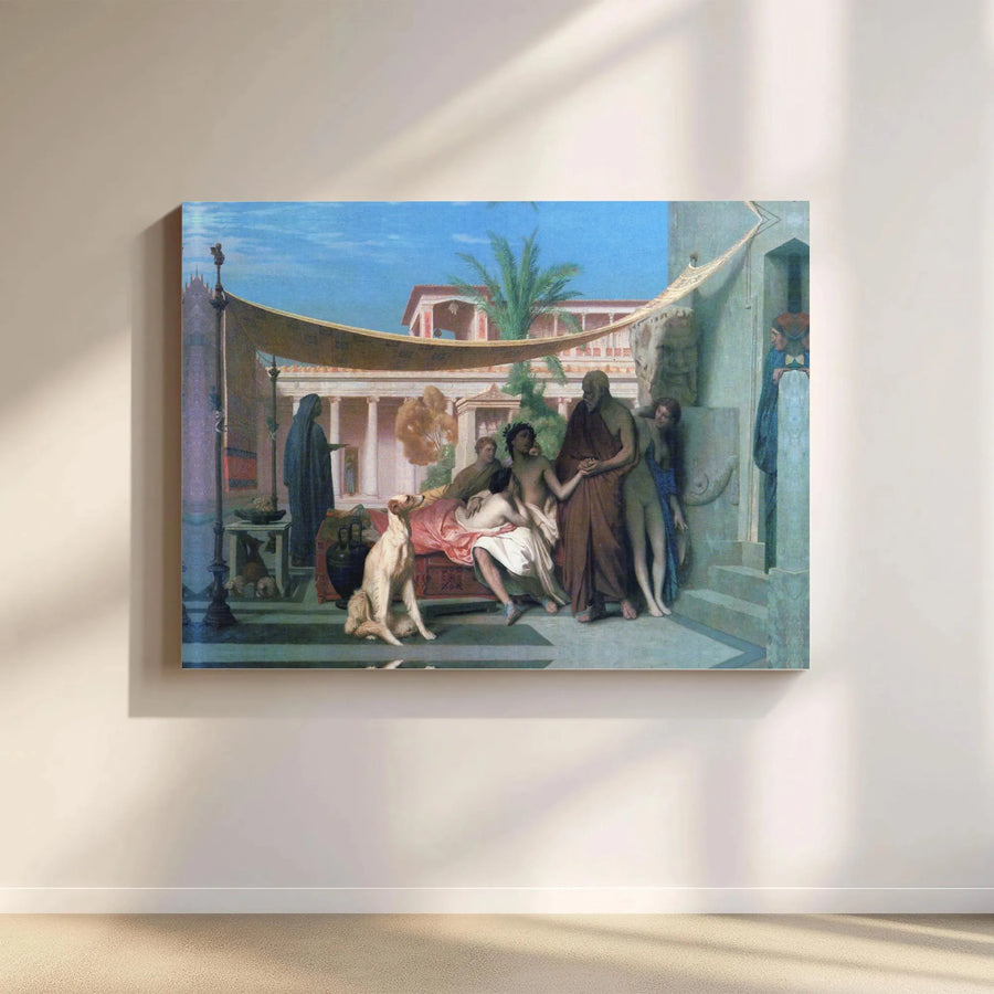 Alcibiades Being Taught By Socrates Canvas Print | François-André Vincent Classical Art | Gallery-Wrapped Premium Decor | History Lover Gift