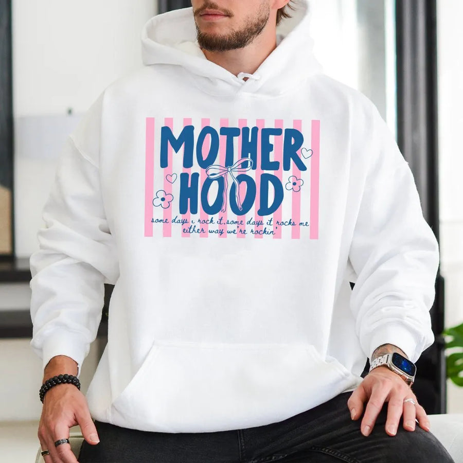 Trendy Motherhood Hoodie | Cool Mom Club Graphic Sweatshirt | Premium Soft Cotton Blend | Perfect Gift for New Mama, Mom Life Apparel