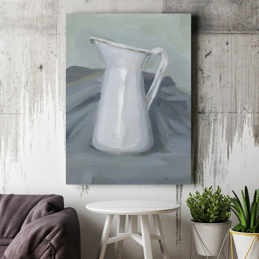 Still Life Pitcher Vertical Canvas | Modern Painterly Style Art Print | Thick Gallery Wrap Canvas | Premium Kitchen & Dining Room Decor Gift