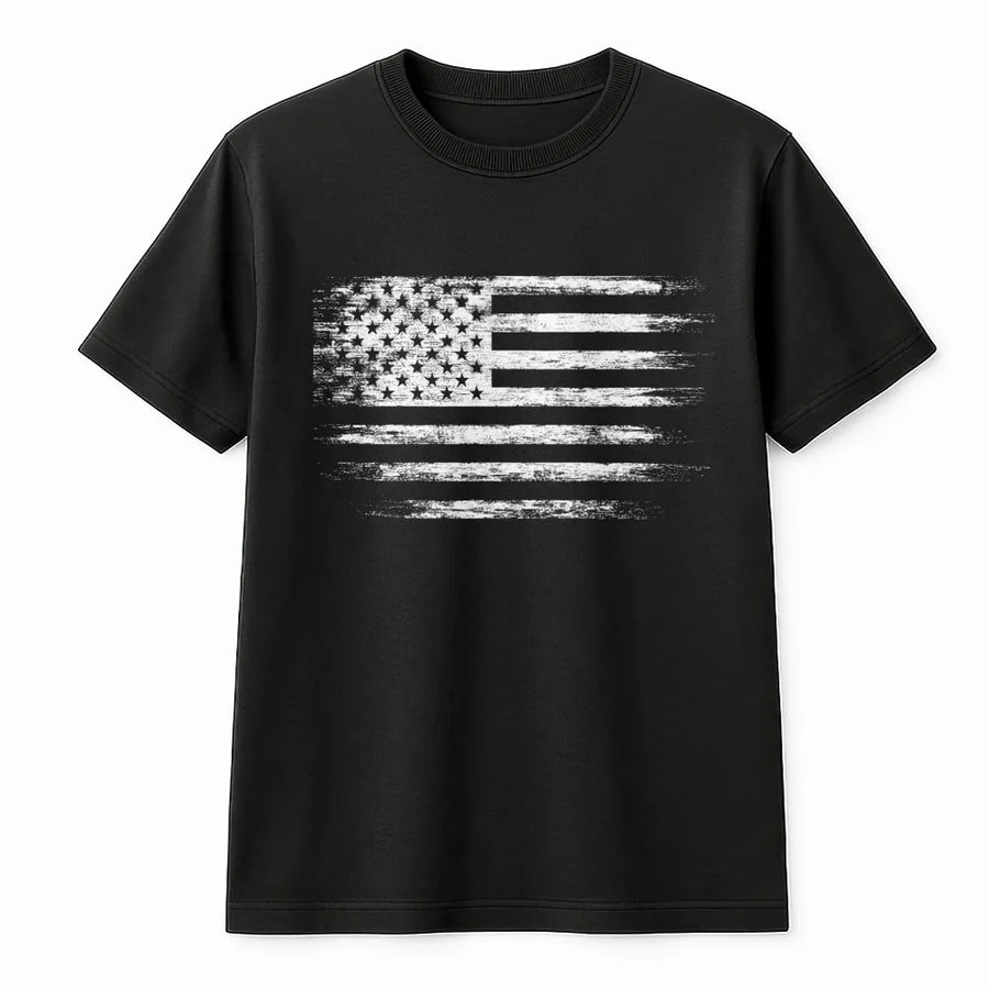 American Flag T-Shirt | Distressed Patriotic Graphic Tee | Premium 100% Cotton | Unisex Casual USA Pride Gift