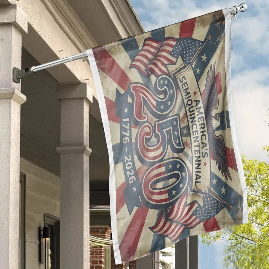America's 250th Anniversary Flag | Vintage 1776-2026 Semiquincentennial Design | Weather-Resistant Polyester | Collector's Patriotic Home Decor