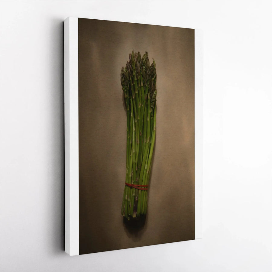 Asparagus Canvas Wall Art | Moody Kitchen Decor Photography | Premium 1.25" Thick Gallery Canvas | Unique Gift for Foodies