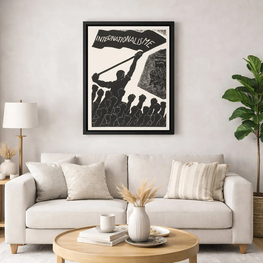 Internationalisme vs Nationalisme Wall Art | Protest Canvas Print | Premium Gallery-Wrapped Decor | Social Activism Statement Piece