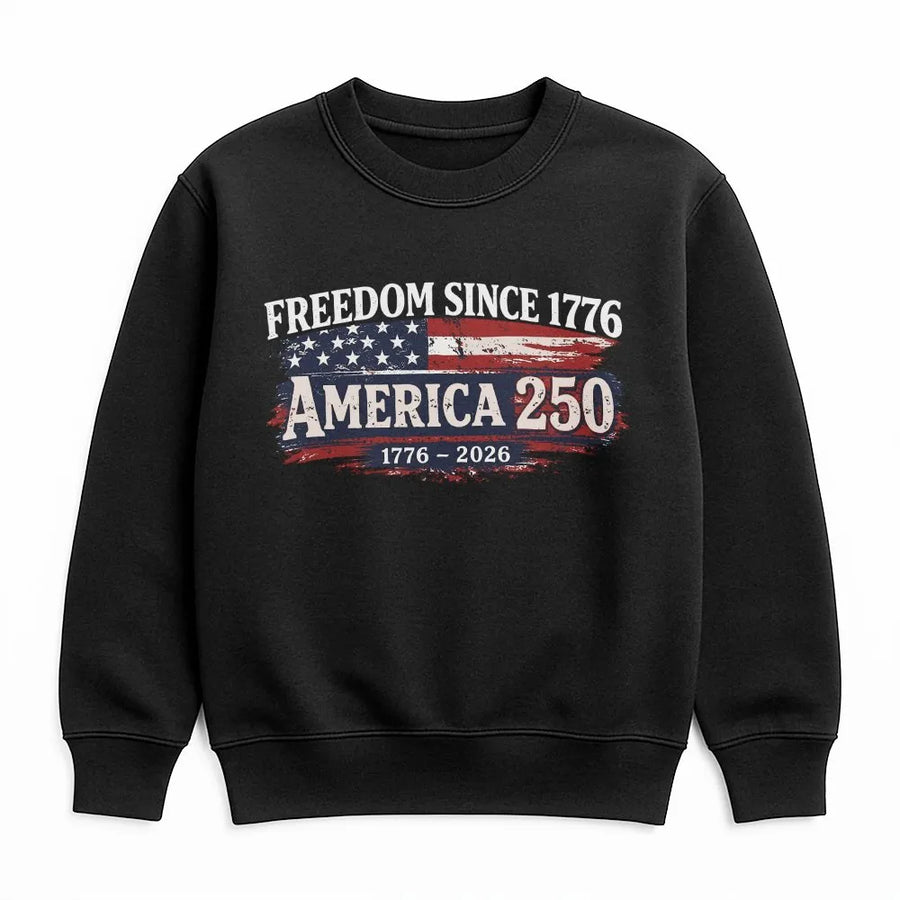 America 250 Sweatshirt | Semiquincentennial 1776-2026 Graphic | Soft Cotton-Polyester Blend | Patriotic Anniversary Gift for Men and Women