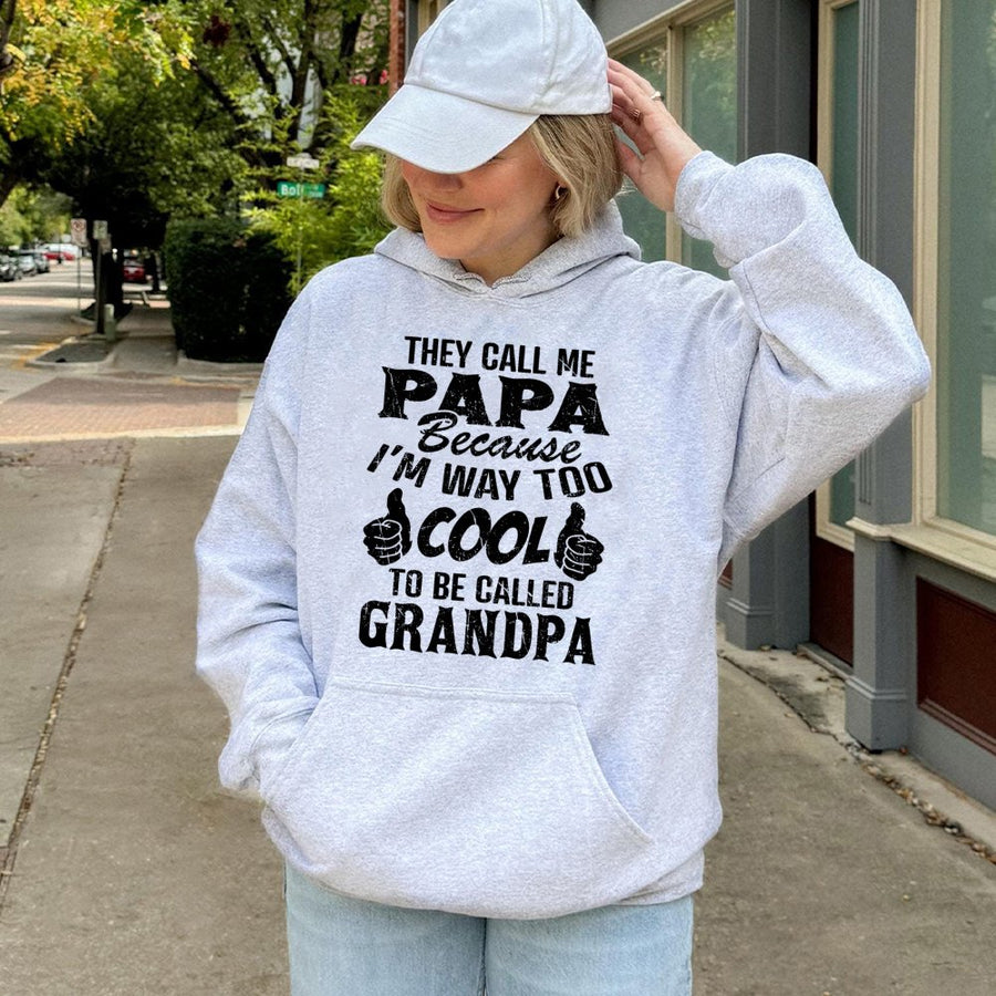 Papa Hoodie | Funny Grandpa Graphic Design | Premium Cotton-Blend Pullover | Perfect Birthday Gift For Dad Or New Grandfather