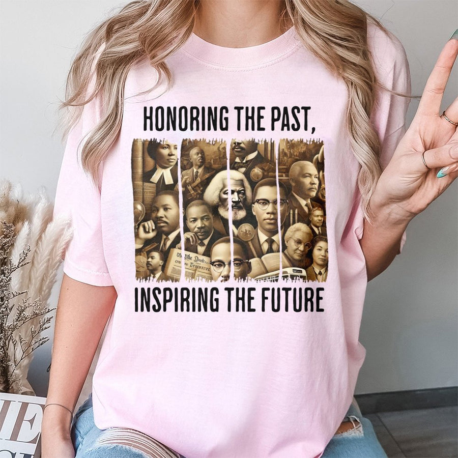 Black History Month T-Shirt | Honoring The Past Inspiring The Future Graphic | 100% Cotton Premium Tee | African American Pride Apparel Gift