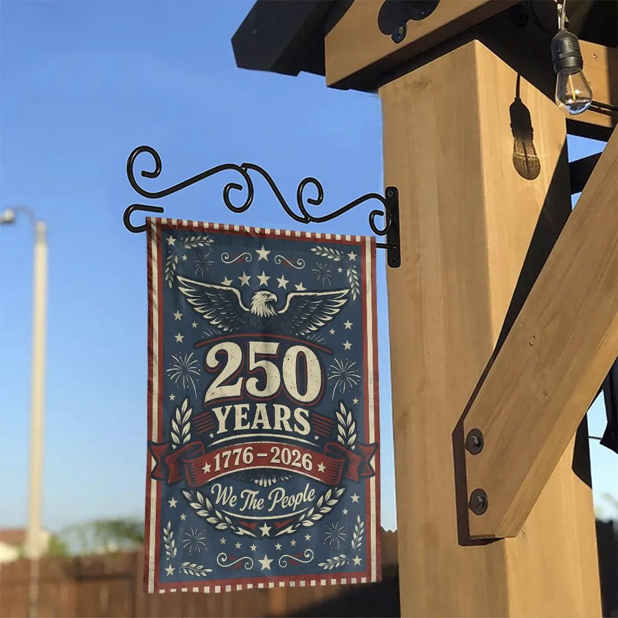 America 250th Anniversary Garden Flag | Vintage We The People 1776-2026 Design | Double Sided Weather Resistant Polyester | Patriotic Yard Decor Collector's Gift