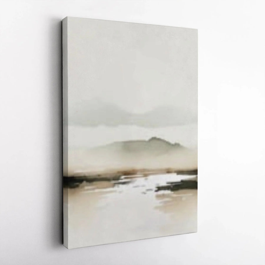 Minimalist Mountain Canvas Print | Abstract Watercolor Landscape | Premium Gallery-Wrapped Canvas | Modern Japandi Style Home Decor Gift