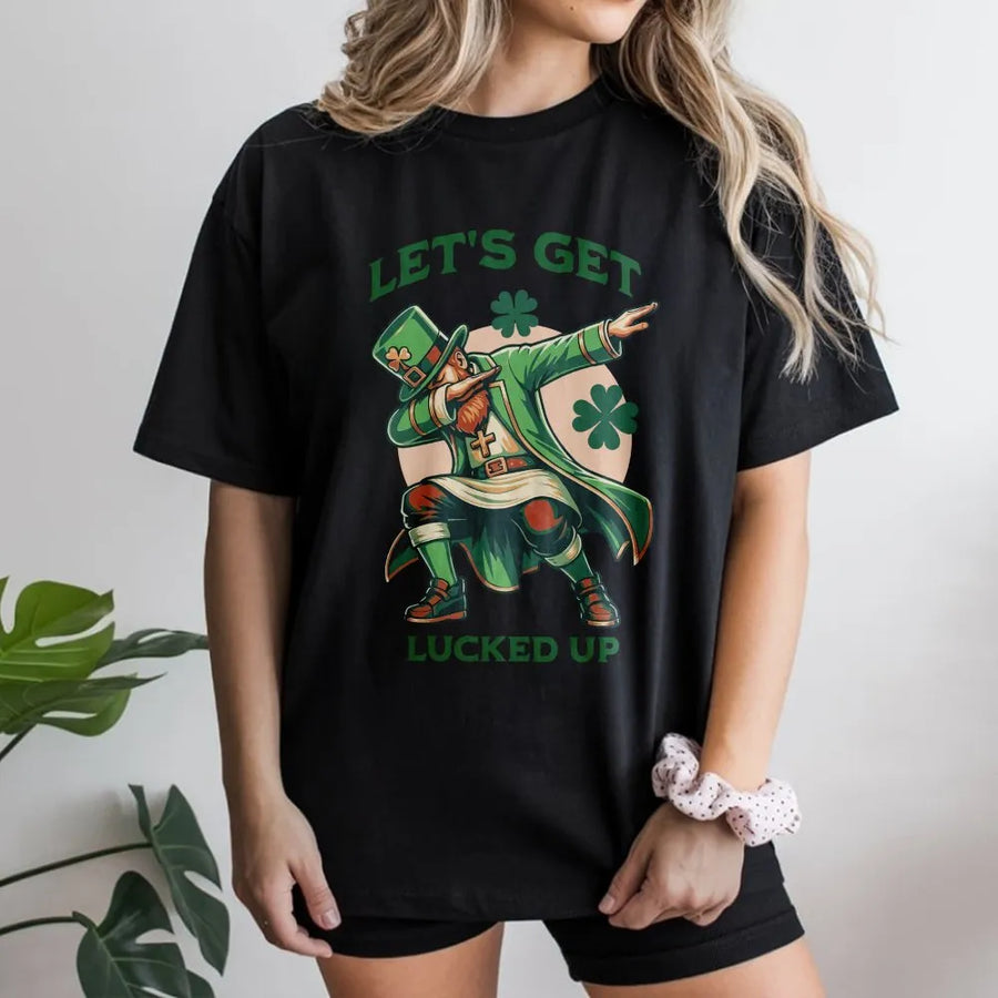 Funny St Patricks Day T-Shirt | Dabbing Leprechaun Graphic Sweatshirt | Premium Cotton Blend | Irish Pub Crawl Gift for Men & Women