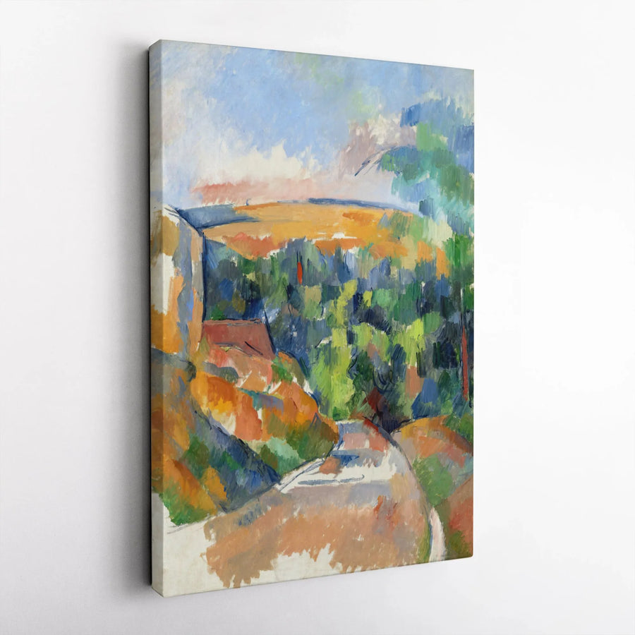 Cézanne Road at the Bend Canvas Print | Post-Impressionist French Landscape | Premium Gallery Wrapped Art | Collector's Gift for Art Lovers