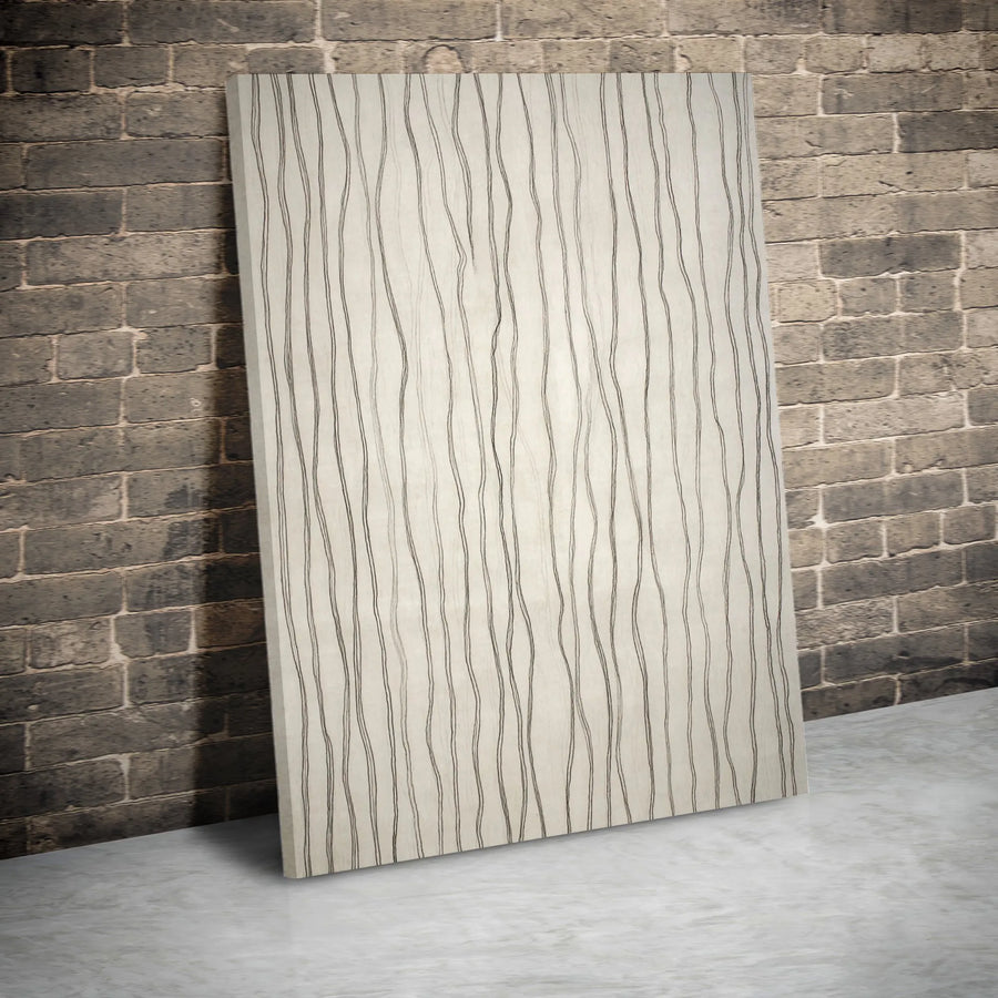 Abstract Vertical Lines Canvas Art | Minimalist Wavy Line Wall Decor | Premium Fade-Resistant Gallery Wrap | Modern Home & Office Interior Accent