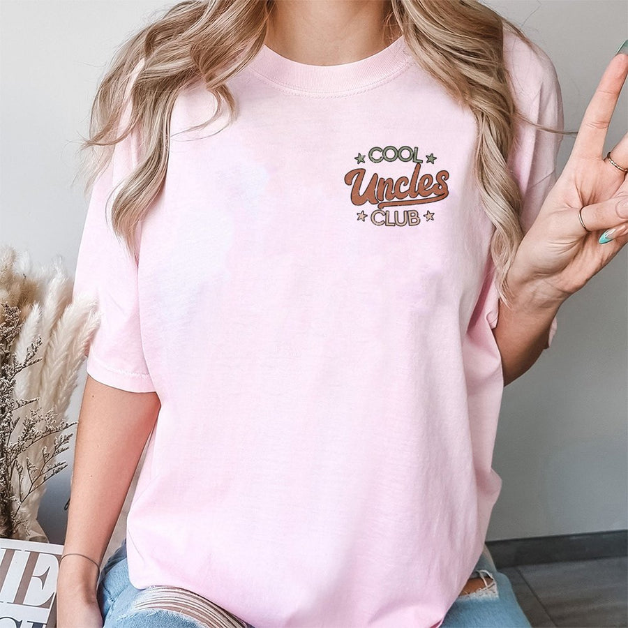 Cool Uncles Club T-Shirt | Retro Typography Graphic Tee | 100% Cotton Premium Soft Fabric | Funny Uncle Birthday Gift Ideas For Him