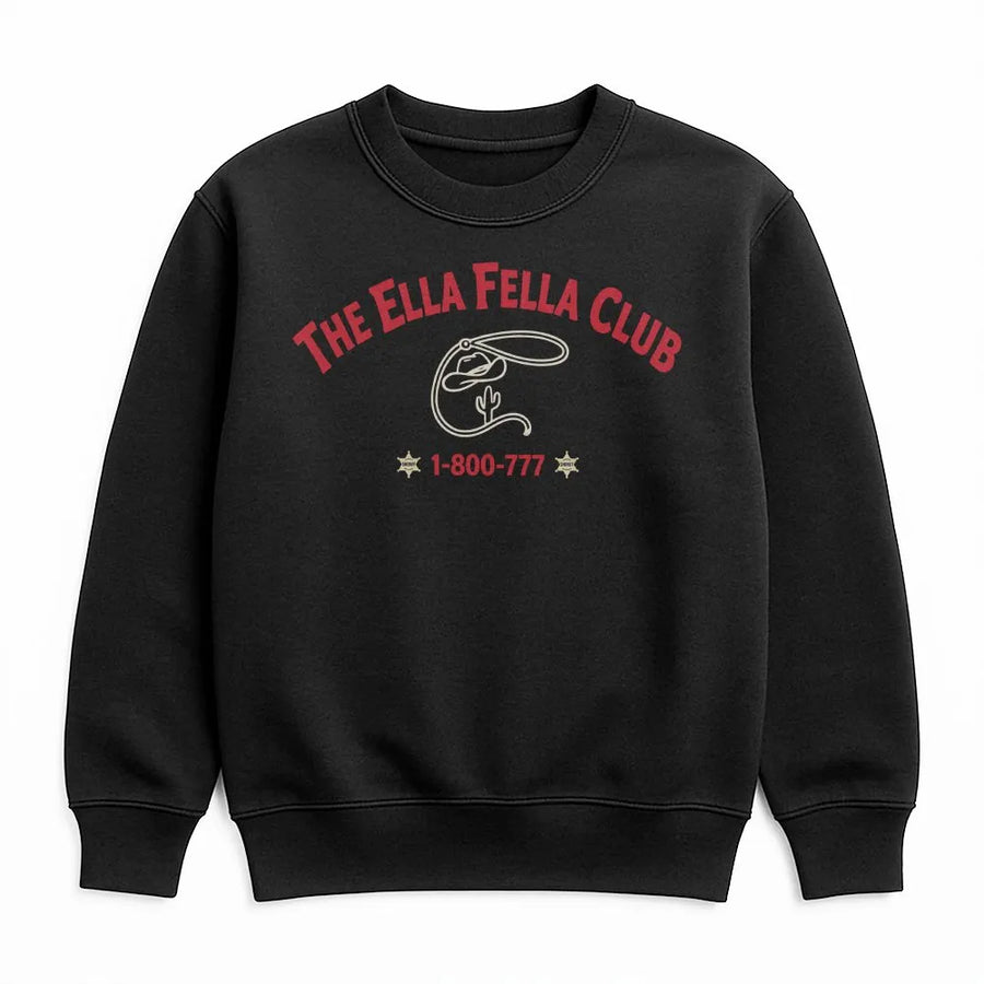 Ella Fella Club Sweatshirt | Western Cowboy 2026 Graphic Crewneck | Soft Cotton Blend | Gift for Country Concert Fan