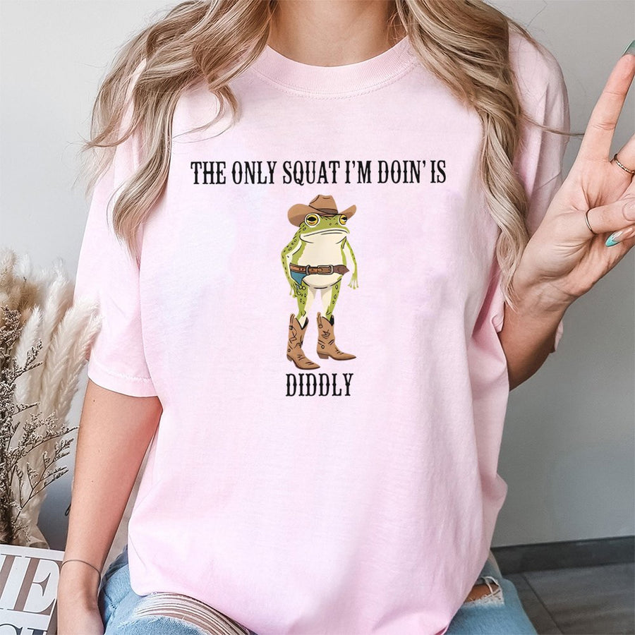 Cowboy Frog T-Shirt | Funny Western Gym Meme Graphic | 100% Cotton Premium Tee | Unique Gift for Frog Lovers & Fitness Fans