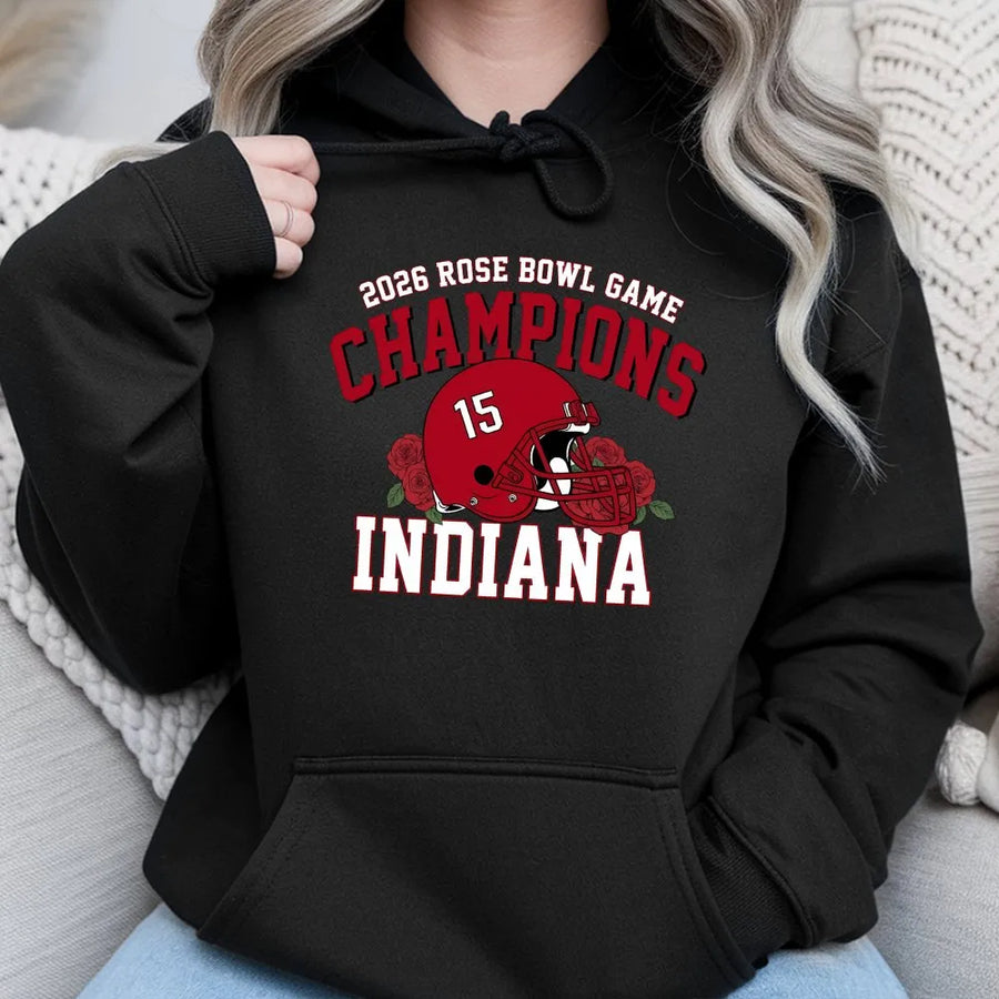 Indiana Football 2026 Rose Bowl Champions Hoodie, Indiana Team Players Hoodie, Iu Football Hoodie, Indiana Univers