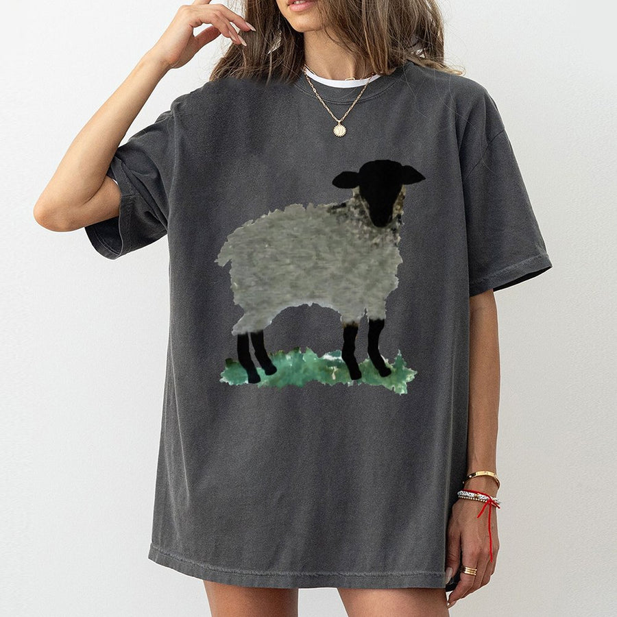 Lost Sheep T-Shirt | He Left The 99 Religious Graphic | 100% Cotton Premium Tee | Christian Gift for Men and Women