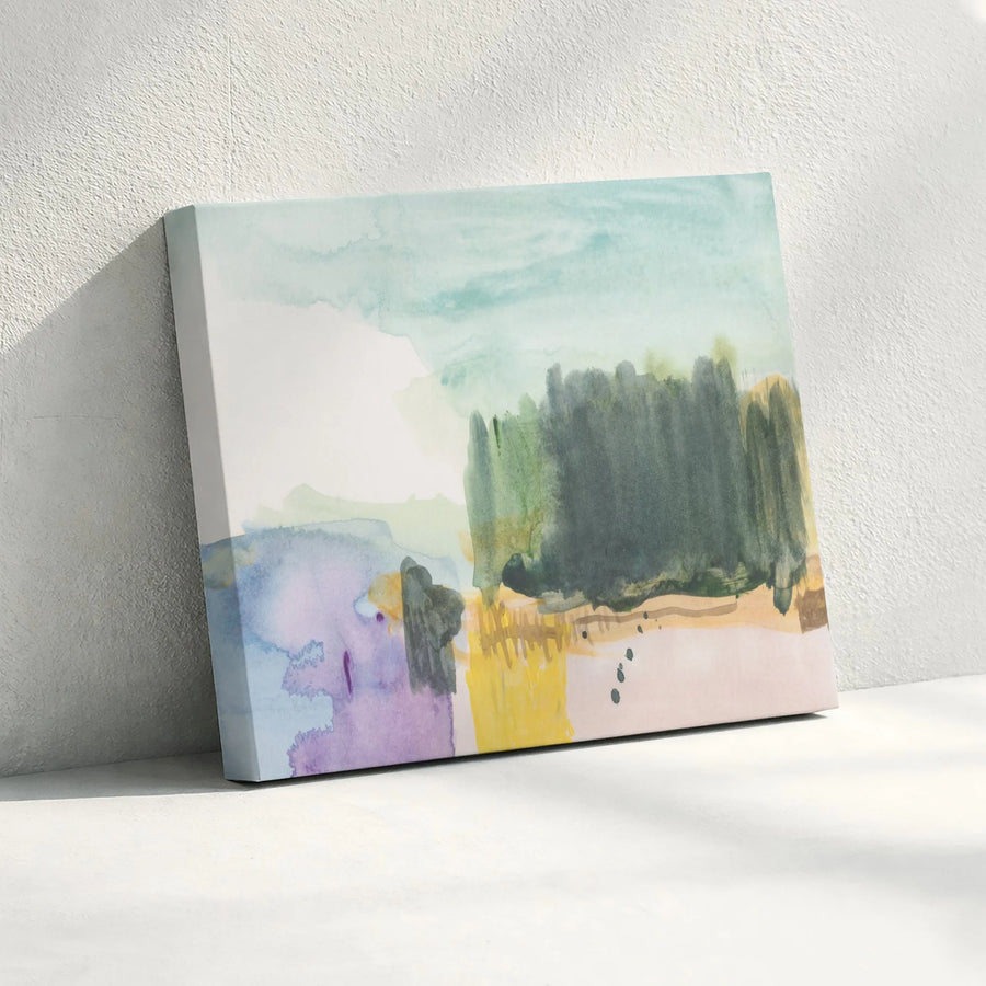 Abstract Watercolor Canvas | Modern Landscape Painting Print | Premium Gallery Wrapped Wall Art | Living Room & Office Decor Gift
