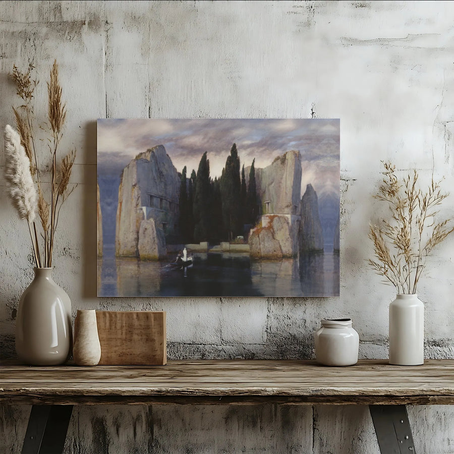 Isle of the Dead Canvas Print | Arnold Böcklin Symbolist Wall Art | Gallery Wrapped Premium Quality | Moody Home Office Decor Gift