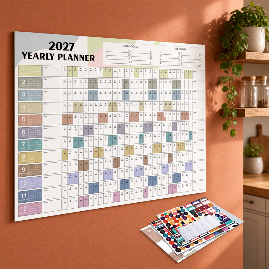 2027 Yearly Planner Wall Calendar