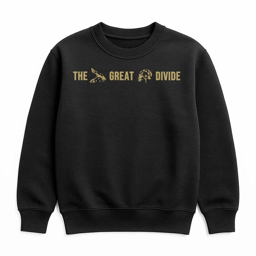 The Great Divide Sweatshirt | Minimalist Bee & Tortoise Graphic | Premium Soft Cotton Blend Pullover | Gift for Nature Lover & Outdoor Enthusiast