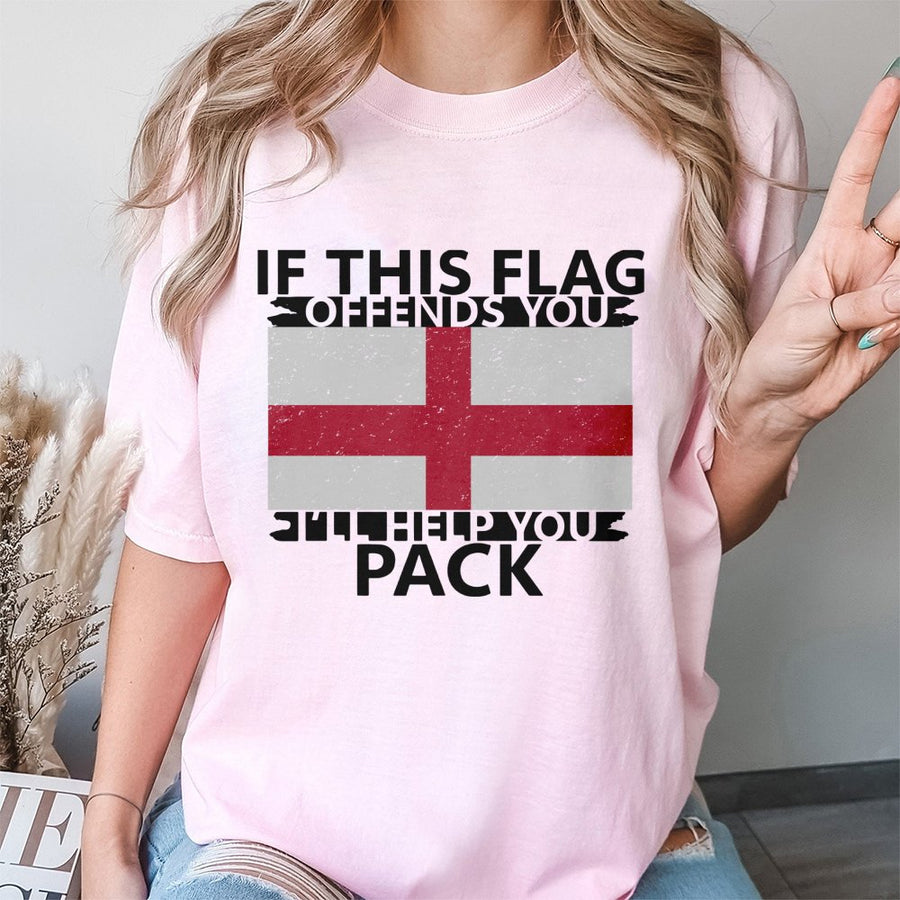 England Flag T-Shirt | St George Cross Patriotic Quote Design | 100% Cotton Premium Tee | Unisex Gift for British Pride and Football Fans