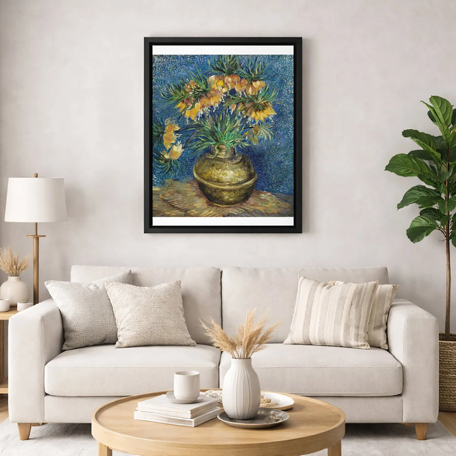 Van Gogh Imperial Fritillaries Canvas | Famous Still Life Oil Painting Art | Premium Gallery Wrapped 1.25" Profile | Art Lover Home Decor Gift