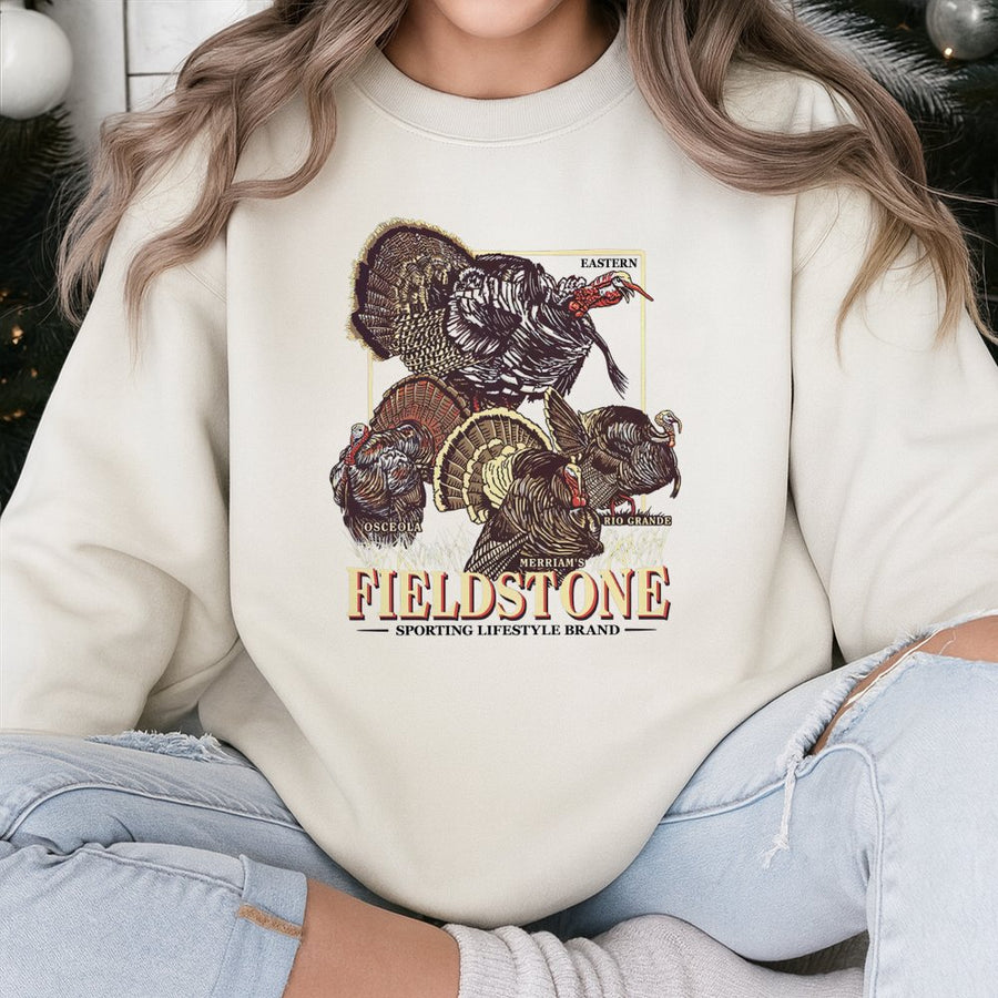 Sweat-shirt de chasse au dindon sauvage | Motif vintage Slam | Mélange de coton premium | Cadeau pour chasseur et passionné de plein air