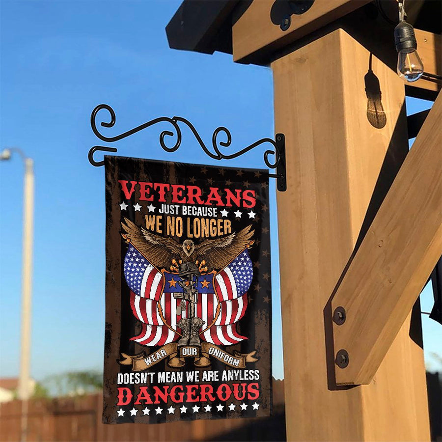 Veteran Garden Flag | Patriotic American Eagle & Uniform Design | Premium Weather-Resistant Polyester | Military Retirement Gift for Proud Veterans