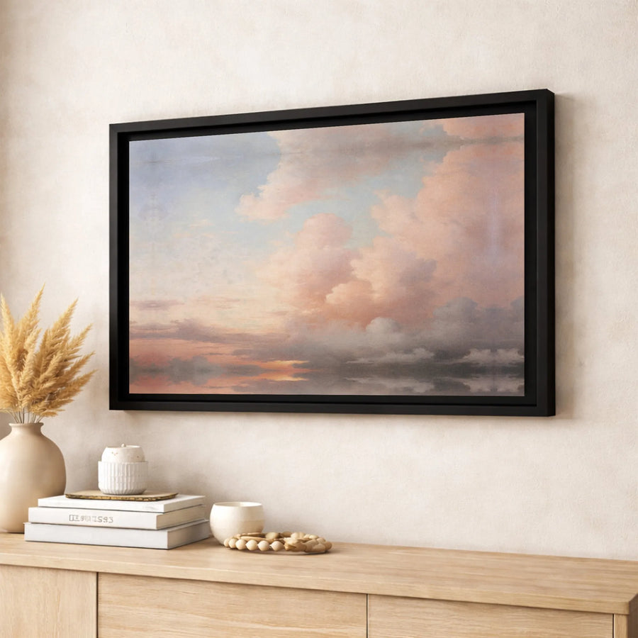 Ethereal Sunset Cloudscape Canvas Print | Dreamy Pastel Sky Wall Art | Gallery Wrapped Premium Decor | Aesthetic Bedroom Living Room Gift