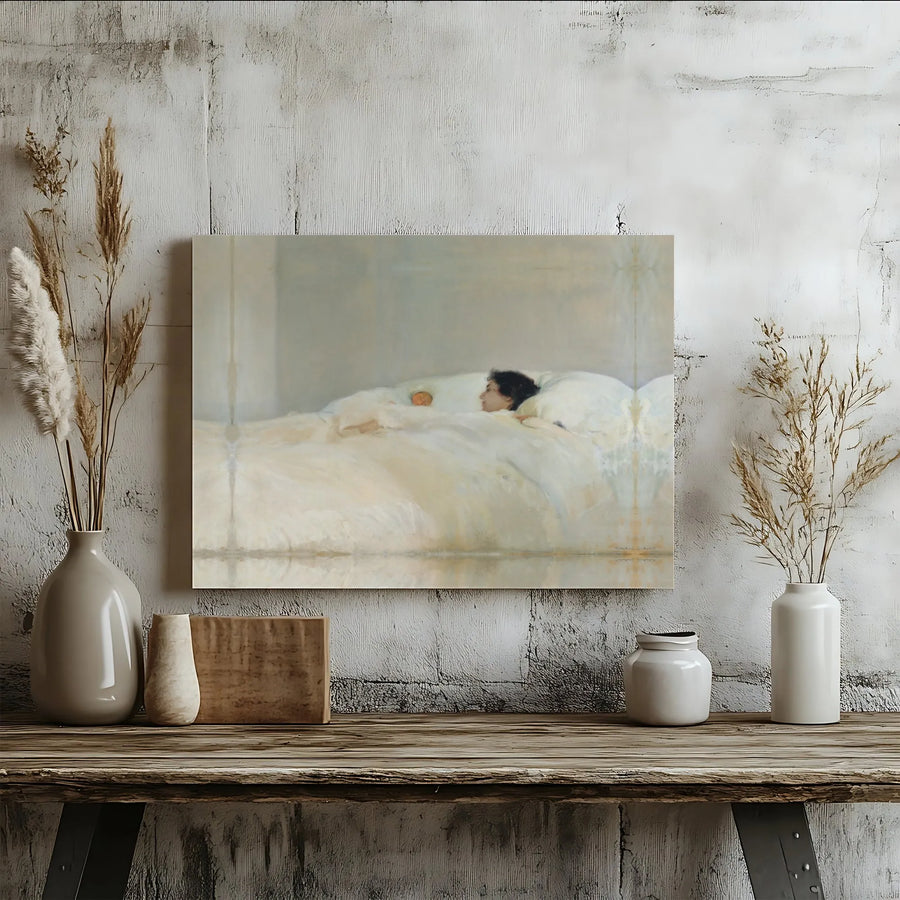Mother and Child Canvas Print | Edmund Charles Tarbell Fine Art Reproduction | Gallery-Quality 1.25-Inch Profile | Nursery Wall Decor & Thoughtful Gift