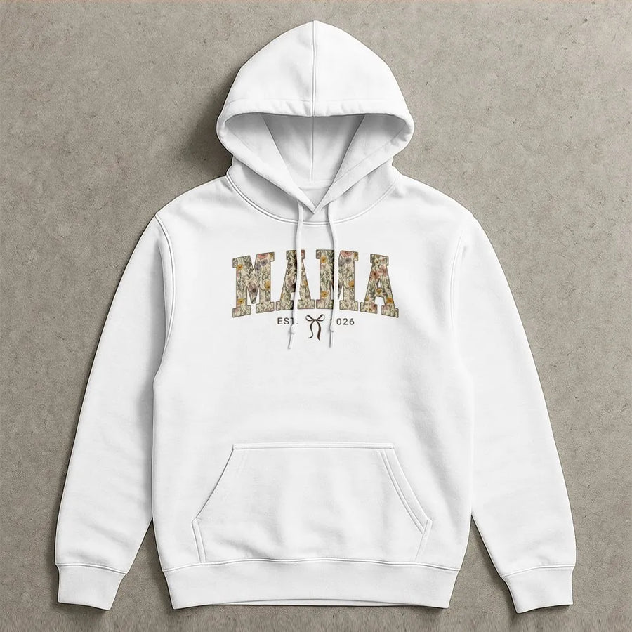 Floral Mama Hoodie | Wildflower EST 2026 Design | Soft Cotton Blend | Mothers Day Gift for New Mom