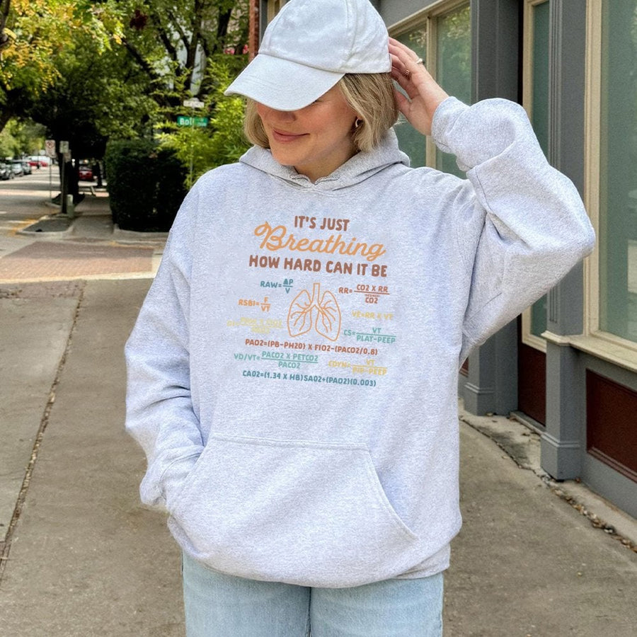 Respiratory Therapist Hoodie | Funny Medical Equations Design | Premium Cotton Blend | Gift for RT Student or Healthcare Professional