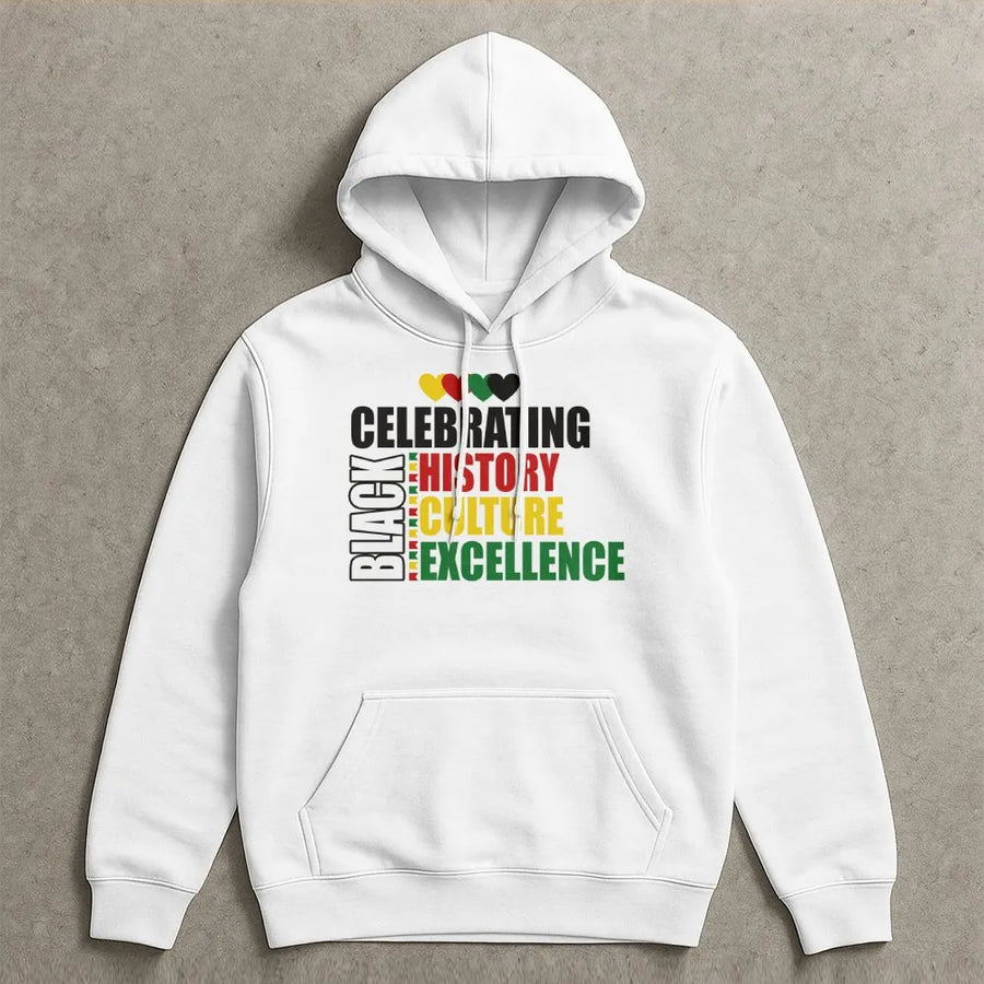 Black History Month Hoodie | Celebrating Black Culture Excellence Design | Premium Cotton Blend | Unisex Gift for African American Heritage Month