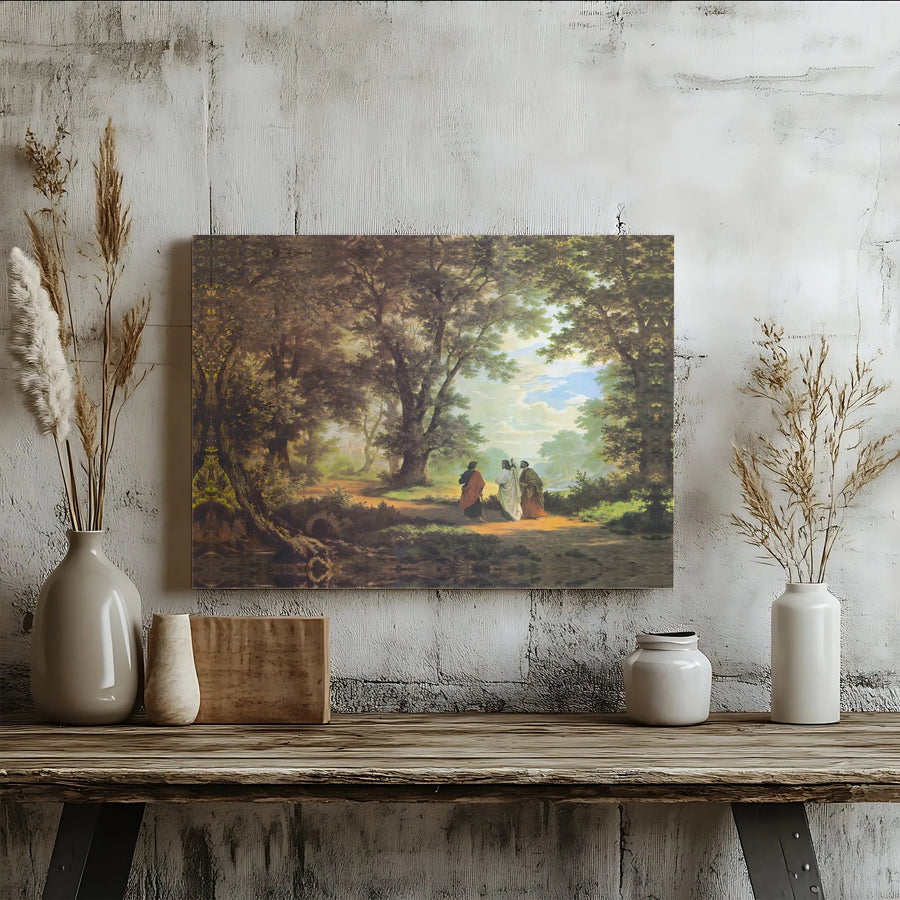 Road to Emmaus Canvas Print | Jesus Bible Wall Art | Gallery Wrapped Premium Canvas | Christian Home Decor Gift for Faithful