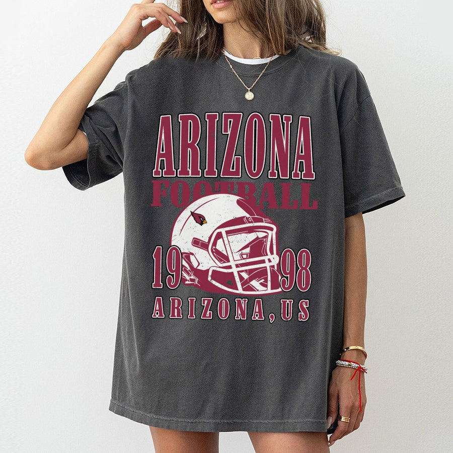 Arizona Football 1998 Arizona, Us With Arizona Cardinals Helmet T-Shirt
