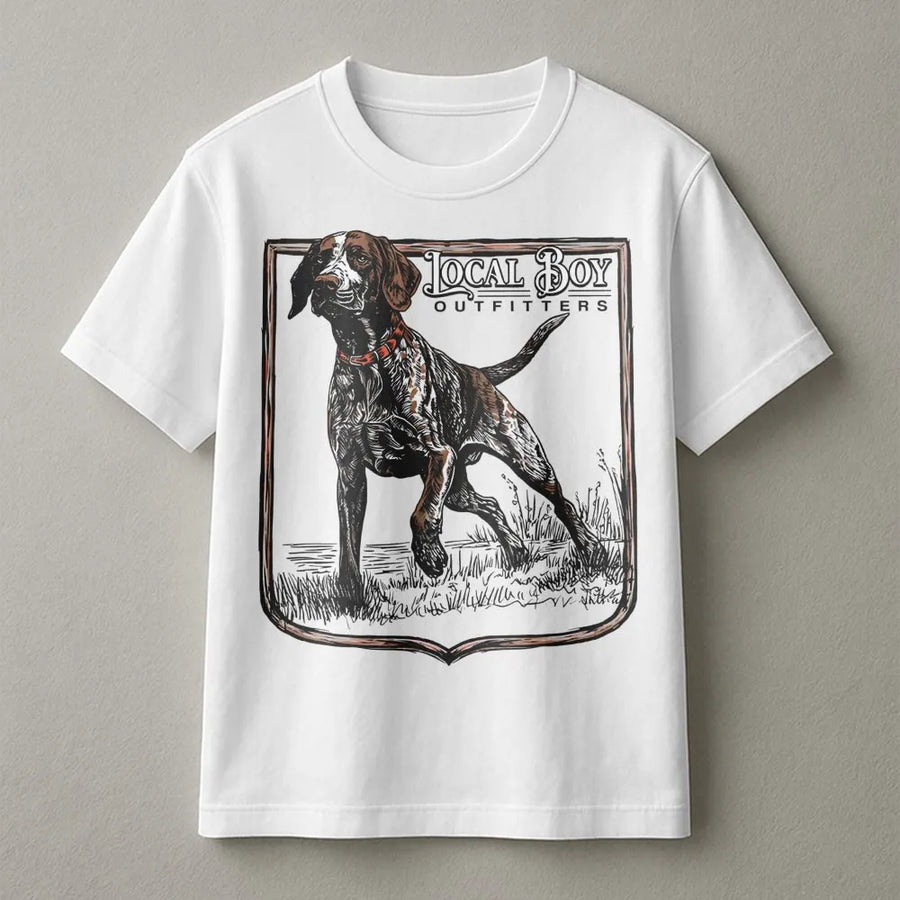 German Shorthaired Pointer T-Shirt | Rustic Hunting Dog Graphic | Premium Cotton Apparel | Gift for Outdoorsmen & Dog Lovers
