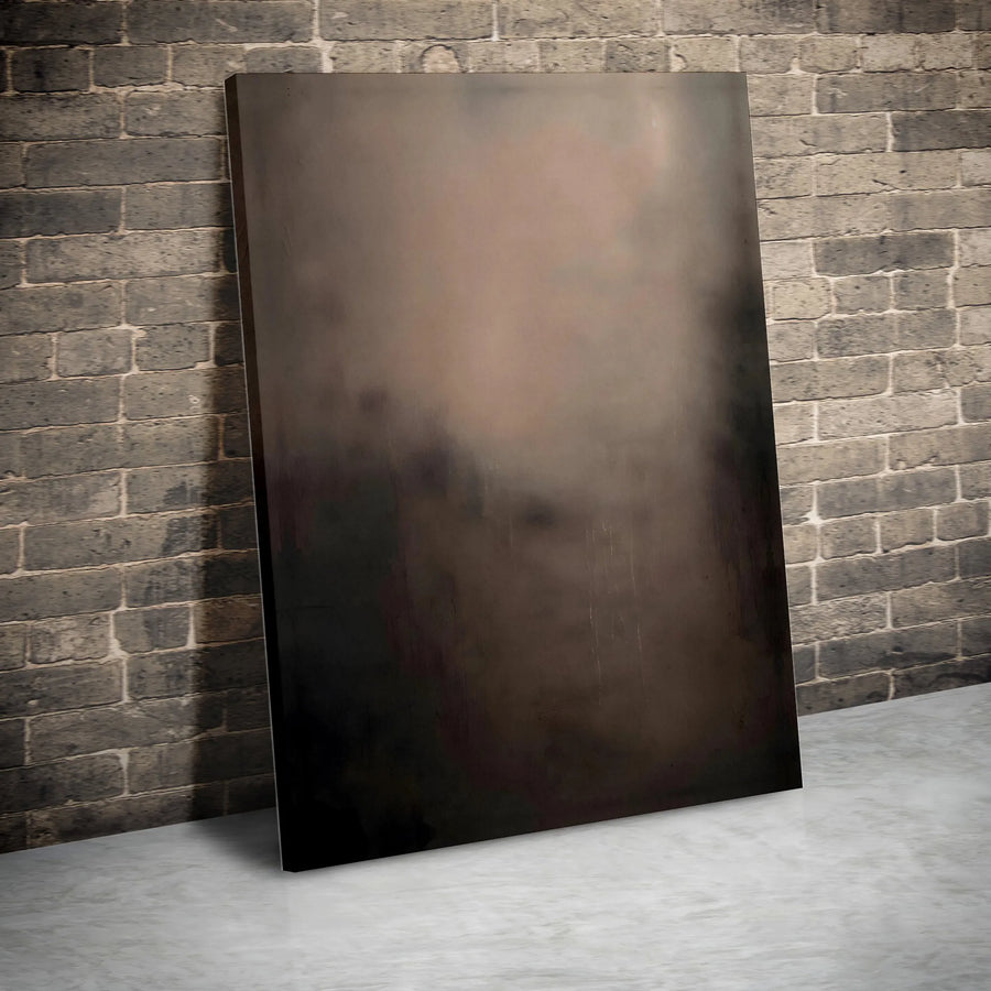 Dark Moody Abstract Wall Art | Textured Brown and Black Canvas Print | 1.25-Inch Gallery Wrap | Minimalist Modern Home Decor